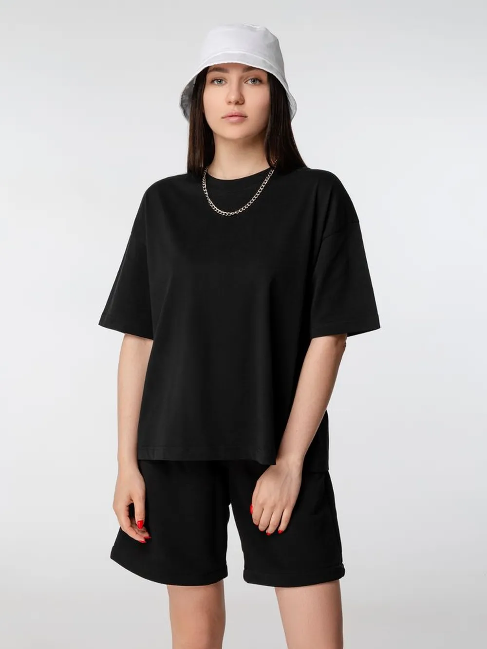 Футболка оверсайз женская Boxy Women, черная, размер XS заказать онлайн с вашим дизайном на заказ в Москве и области