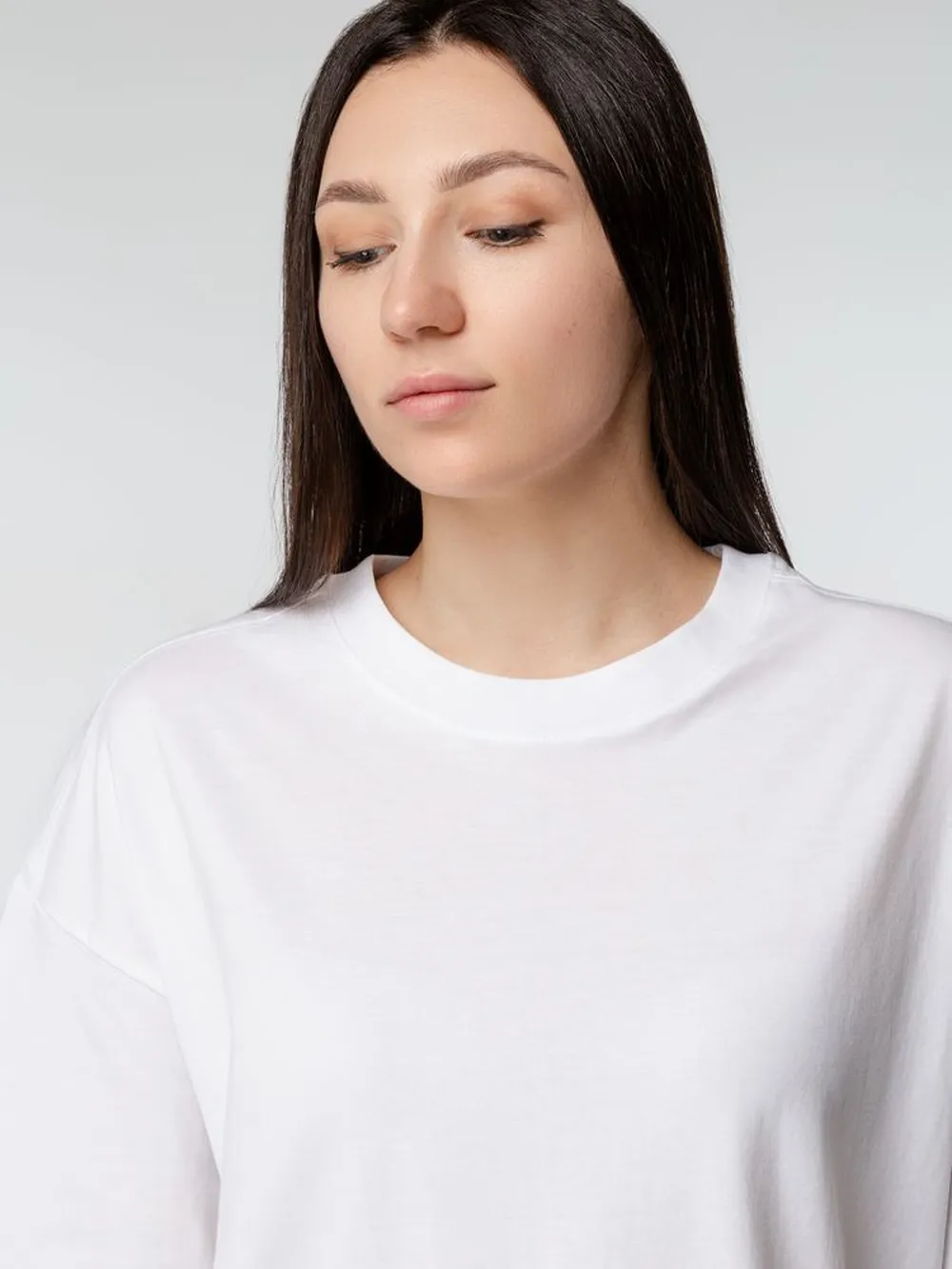 Футболка оверсайз женская Boxy Women, белая, размер L заказать онлайн с вашим дизайном на заказ в Москве и области