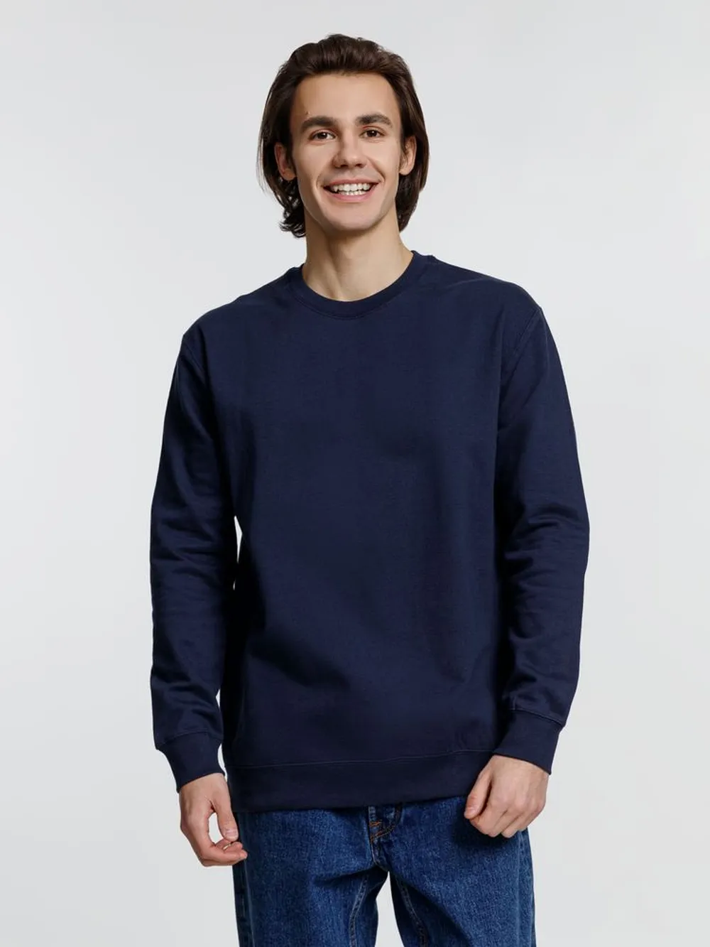 Свитшот унисекс Columbia, темно-синий, размер L заказать онлайн с вашим дизайном на заказ в Москве и области