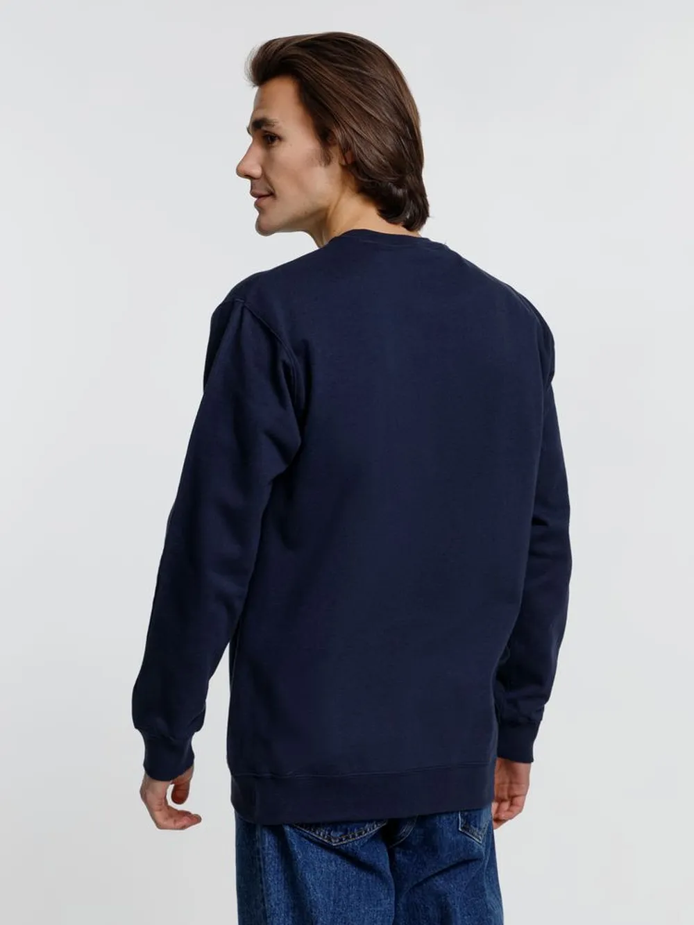 Свитшот унисекс Columbia, темно-синий, размер L заказать онлайн с вашим дизайном на заказ в Москве и области