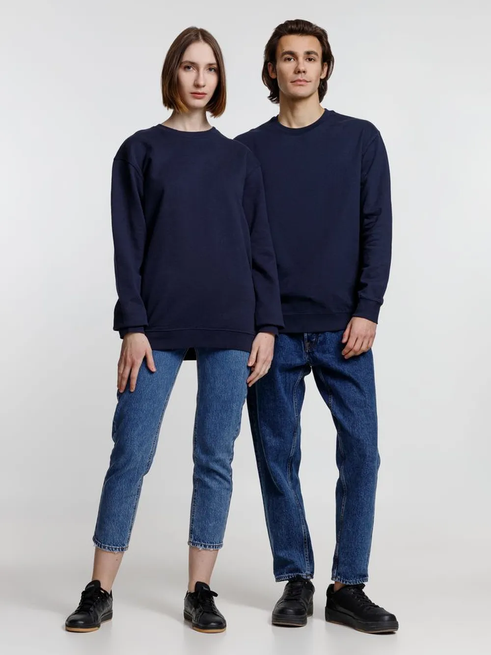 Свитшот унисекс Columbia, темно-синий, размер L заказать онлайн с вашим дизайном на заказ в Москве и области