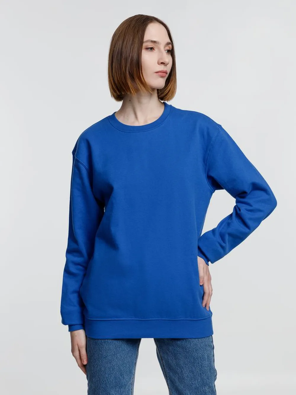 Свитшот унисекс Columbia, ярко-синий, размер XXL заказать онлайн с вашим дизайном на заказ в Москве и области