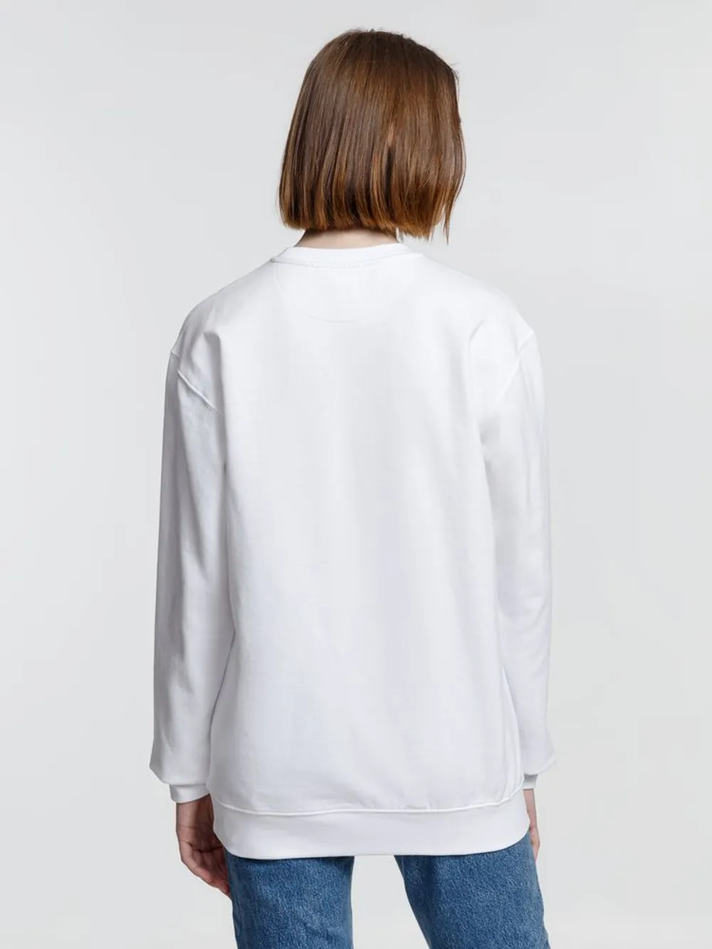 Свитшот унисекс Columbia, белый, размер L заказать онлайн с вашим дизайном на заказ в Москве и области