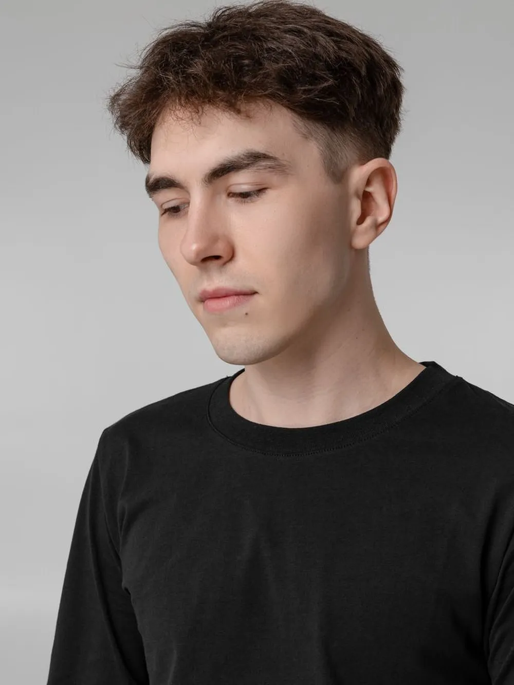 Футболка с длинным рукавом Lehta, черная, размер L заказать онлайн с вашим дизайном на заказ в Москве и области