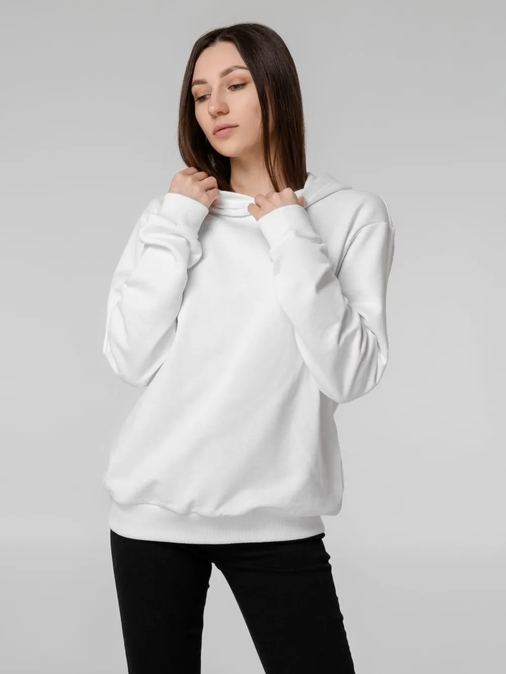 Худи Barta, белое, размер XL заказать онлайн с вашим дизайном на заказ в Москве и области