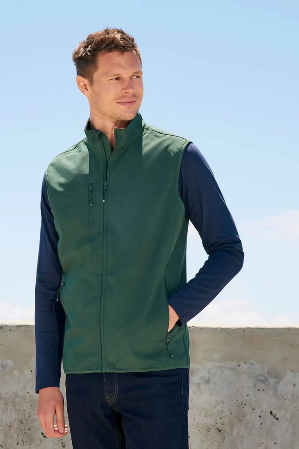 Жилет Falcon BW Men, ярко-синий заказать онлайн с вашим дизайном на заказ в Москве и области