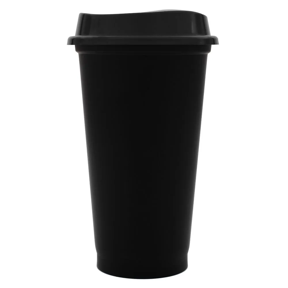 Стакан с крышкой Color Cap Black, черный заказать онлайн с вашим дизайном на заказ в Москве и области