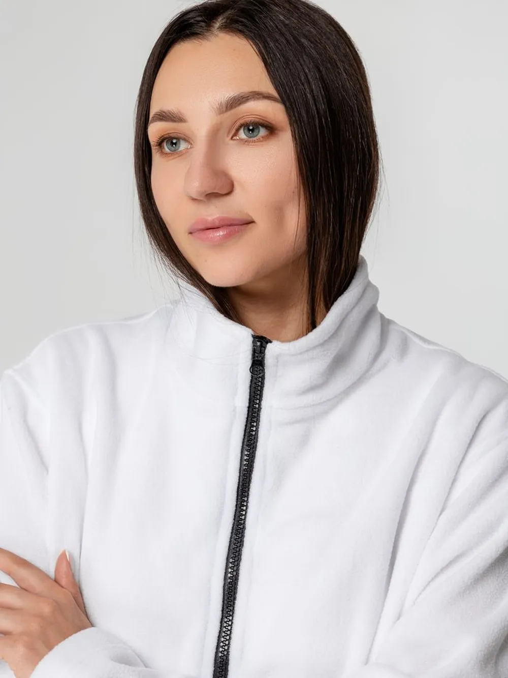 Куртка флисовая унисекс Manakin, ярко-синяя, размер ХS/S заказать онлайн с вашим дизайном на заказ в Москве и области