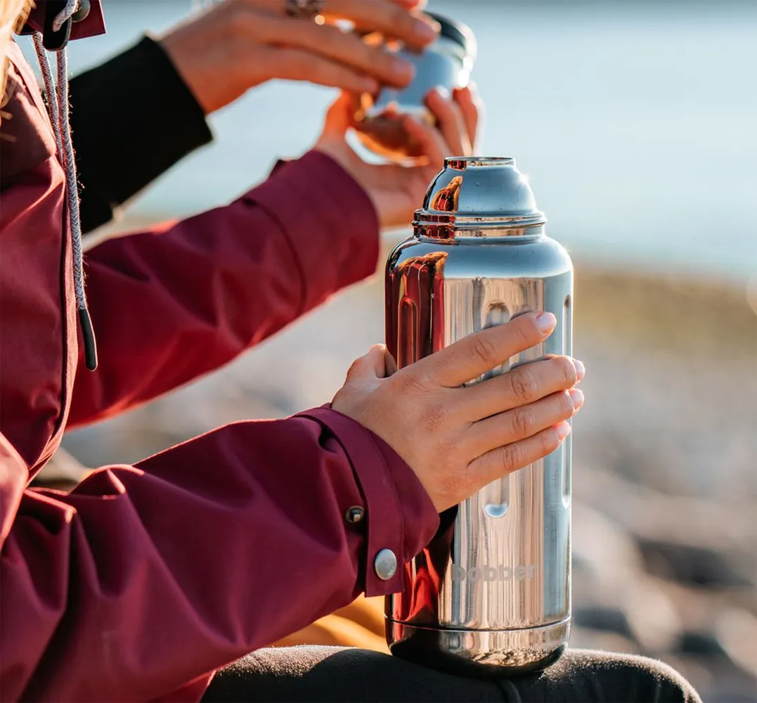 Термос Flask 1000, вакуумный, стальной зеркальный заказать онлайн с вашим дизайном на заказ в Москве и области