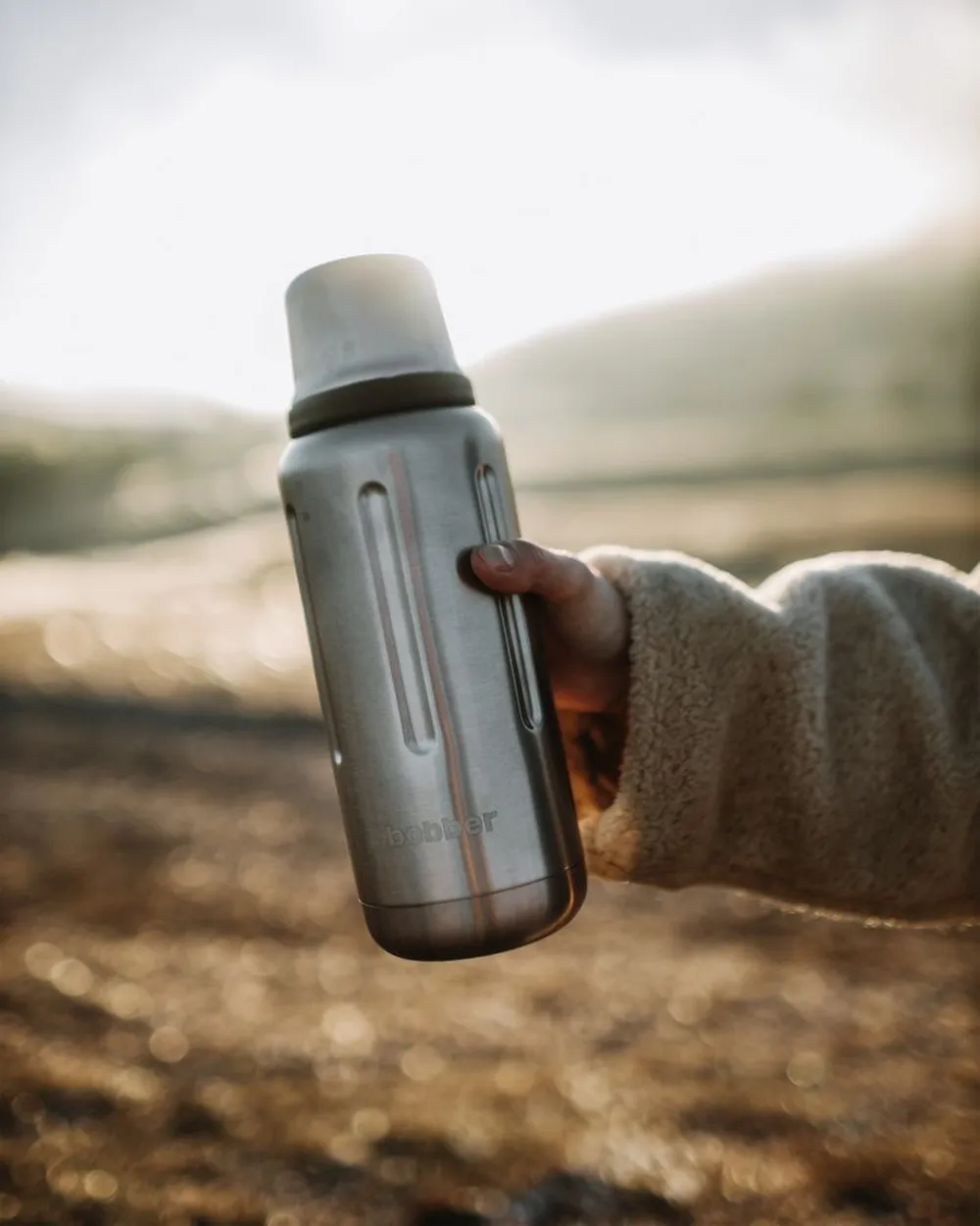 Термос Flask 1000, вакуумный, стальной матовый заказать онлайн с вашим дизайном на заказ в Москве и области