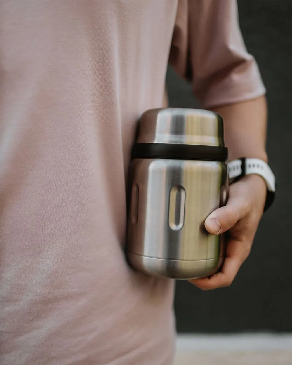 Термос для еды Jerrycan 700, вакуумный, стальной матовый заказать онлайн с вашим дизайном на заказ в Москве и области