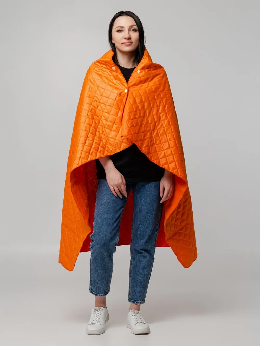 Плед-пончо для пикника SnapCoat, оранжевый заказать онлайн с вашим дизайном на заказ в Москве и области
