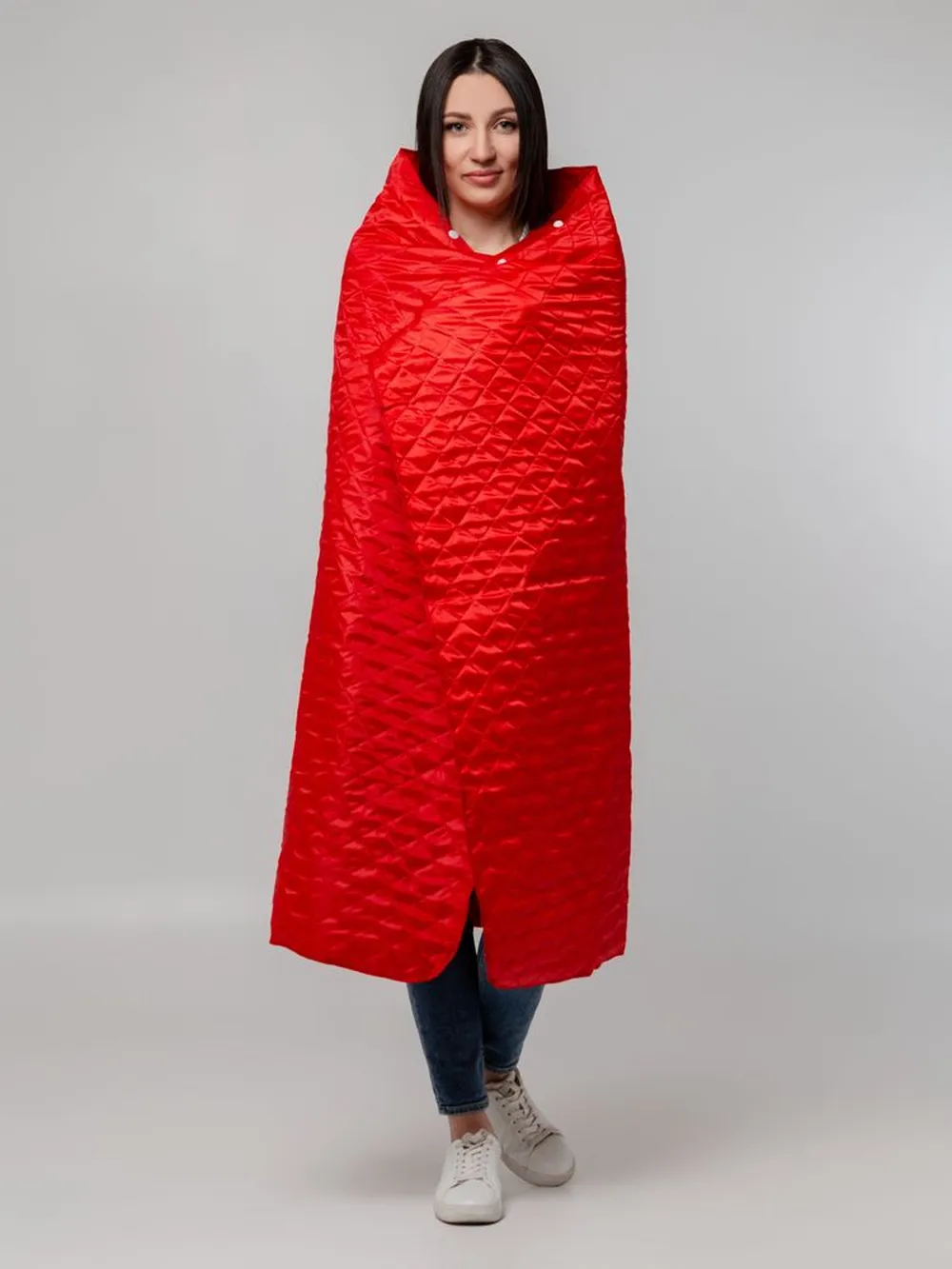 Плед-пончо для пикника SnapCoat, красный заказать онлайн с вашим дизайном на заказ в Москве и области