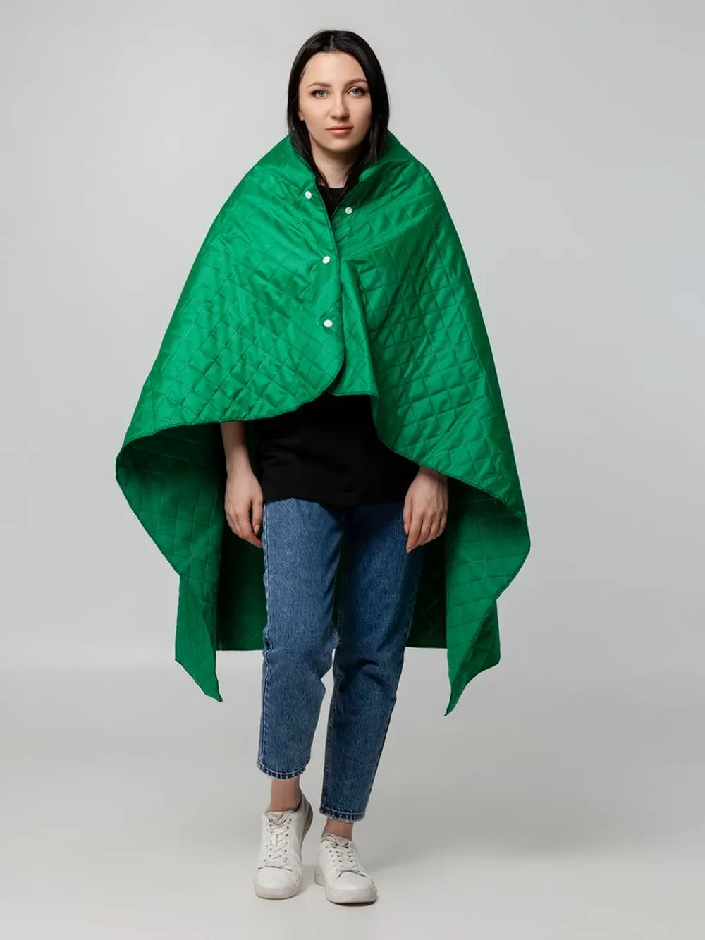 Плед-пончо для пикника SnapCoat, зеленый заказать онлайн с вашим дизайном на заказ в Москве и области