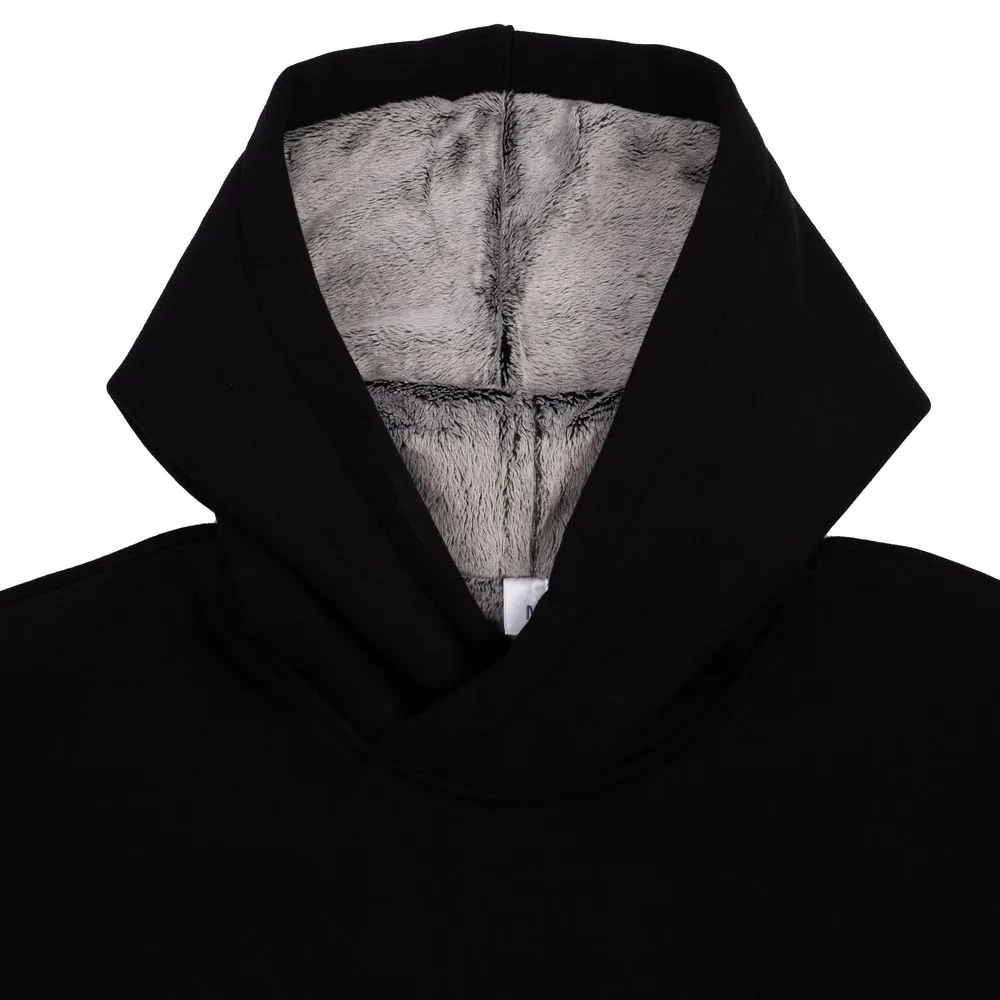 Худи Furry Oversize, черное, размер ХS/S заказать онлайн с вашим дизайном на заказ в Москве и области