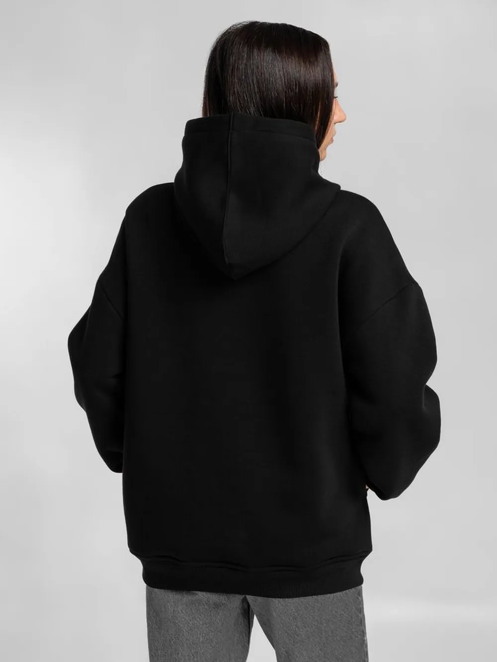Худи Furry Oversize, черное, размер ХL/XXL заказать онлайн с вашим дизайном на заказ в Москве и области