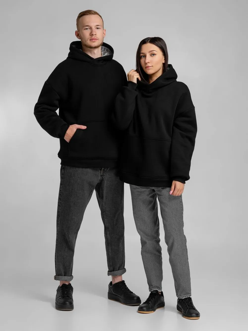 Худи Furry Oversize, черное, размер ХL/XXL заказать онлайн с вашим дизайном на заказ в Москве и области