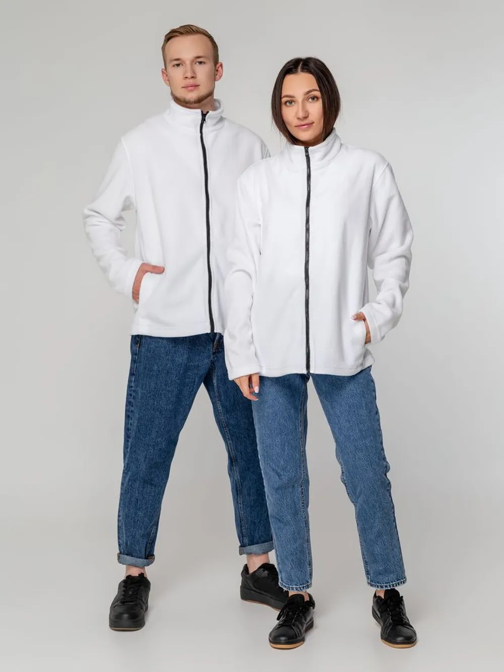 Куртка флисовая унисекс Manakin, желтая, размер M/L заказать онлайн с вашим дизайном на заказ в Москве и области