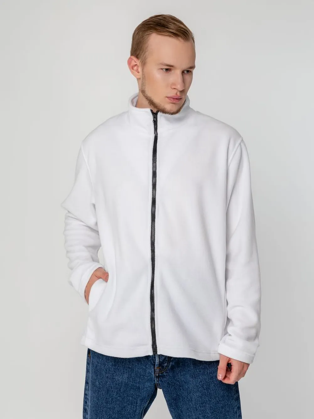Куртка флисовая унисекс Manakin, желтая, размер XL/XXL заказать онлайн с вашим дизайном на заказ в Москве и области