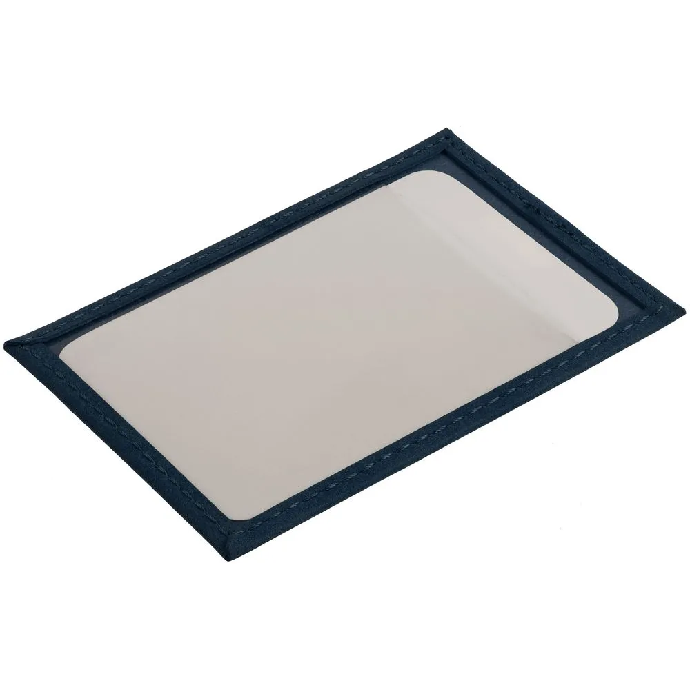 Чехол для пропуска Nubuk, синий заказать онлайн с вашим дизайном на заказ в Москве и области