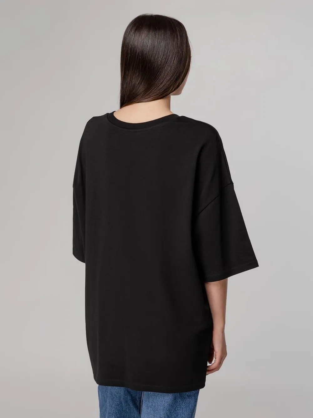 Футболка унисекс оверсайз Crosstown, черная, размер M заказать онлайн с вашим дизайном на заказ в Москве и области