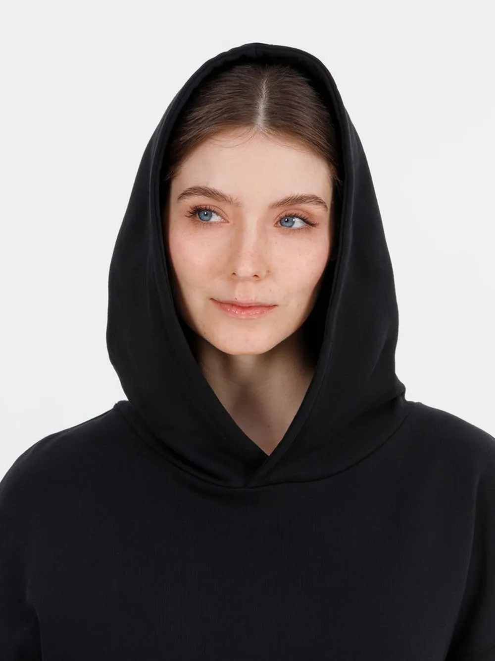 Худи оверсайз унисекс Outshine, черное, размер XL/2XL заказать онлайн с вашим дизайном на заказ в Москве и области