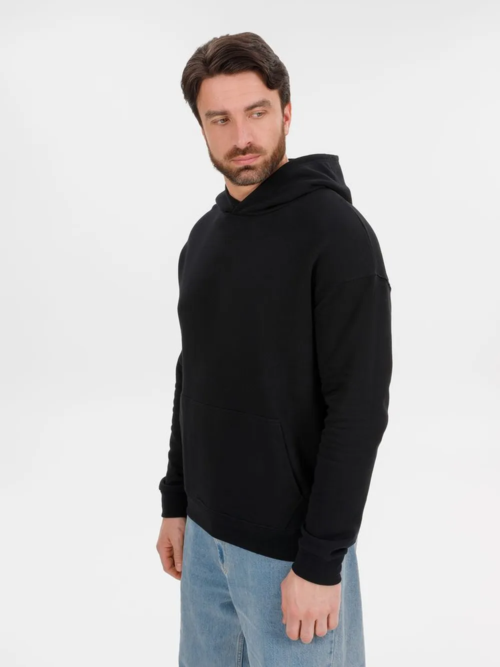 Худи оверсайз унисекс Outshine, черное, размер XL/2XL заказать онлайн с вашим дизайном на заказ в Москве и области