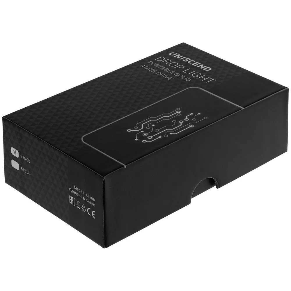 Внешний SSD диск Drop Light, с подсветкой гравировки, 256 Гб заказать онлайн с вашим дизайном на заказ в Москве и области