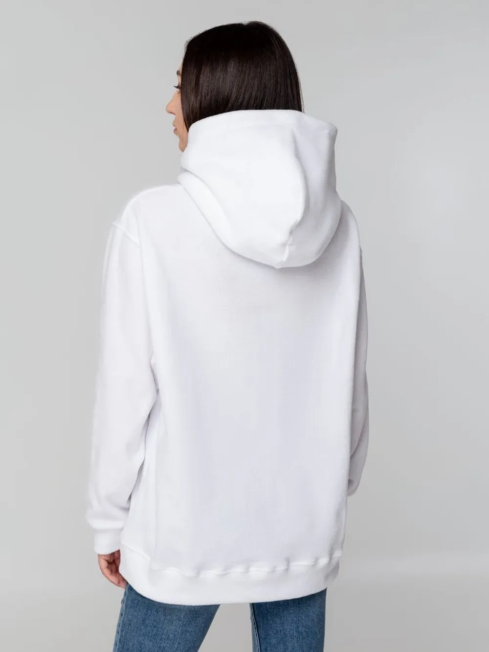 Худи флисовое унисекс Manakin, белое, размер XL/2XL заказать онлайн с вашим дизайном на заказ в Москве и области