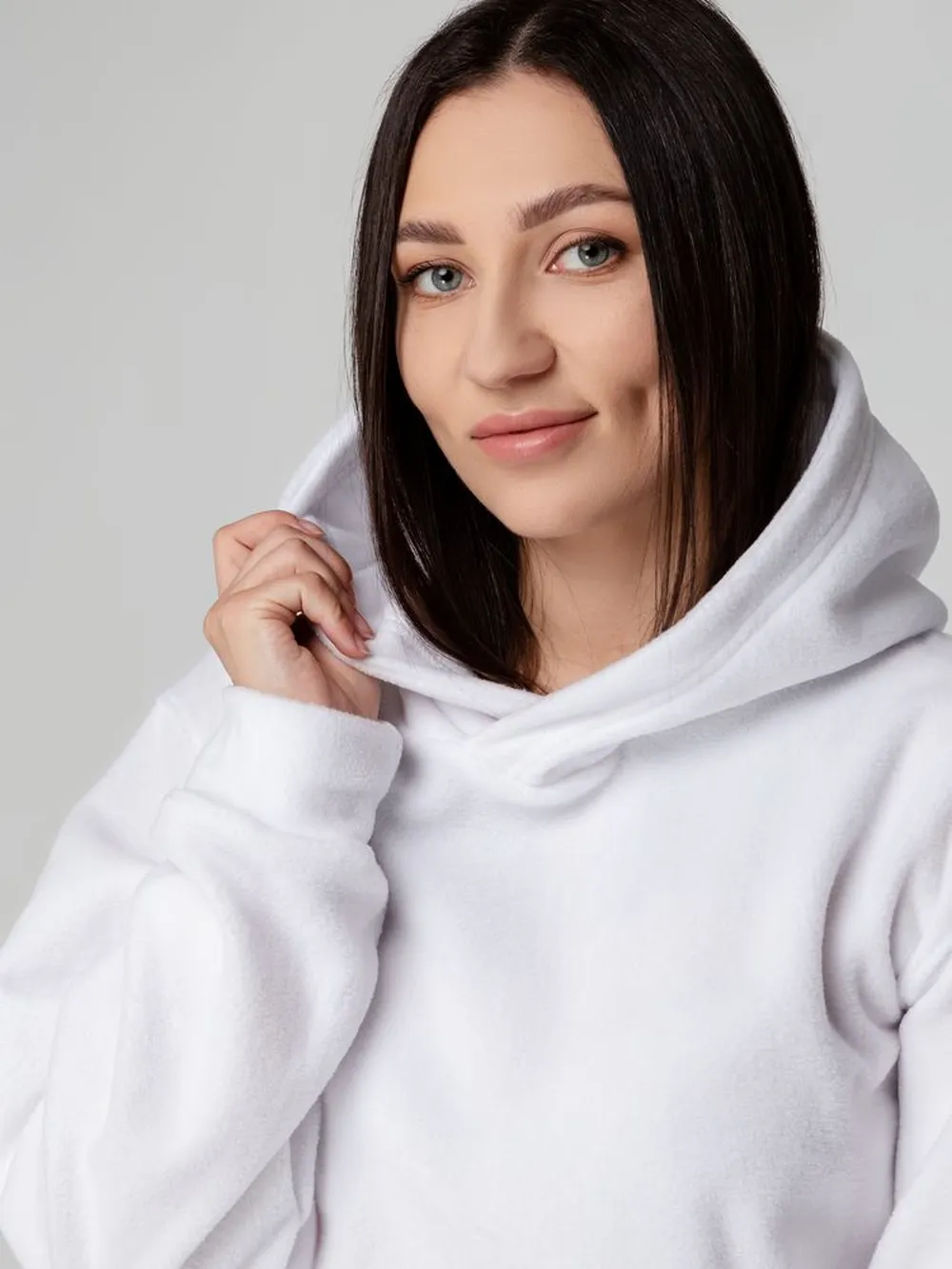 Худи флисовое унисекс Manakin, белое, размер XL/2XL заказать онлайн с вашим дизайном на заказ в Москве и области