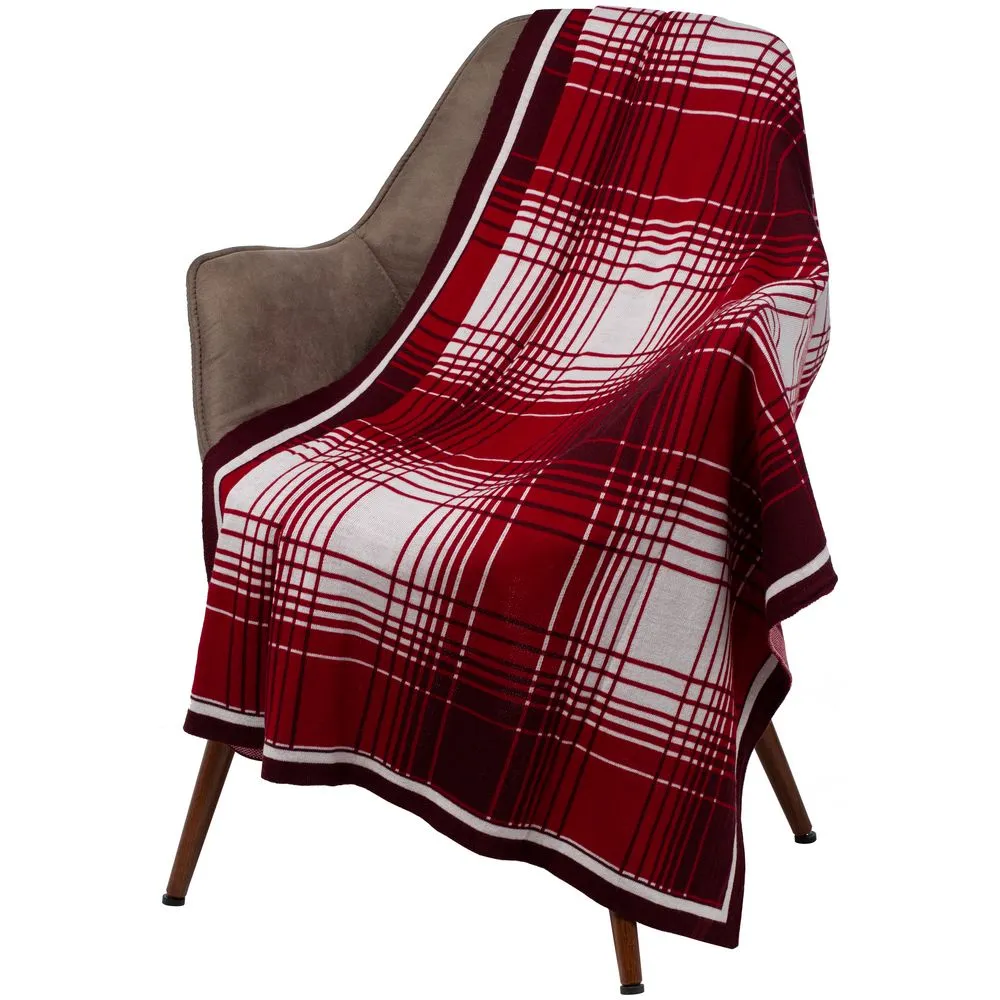 Плед Duotone, красный с белым заказать онлайн с вашим дизайном на заказ в Москве и области