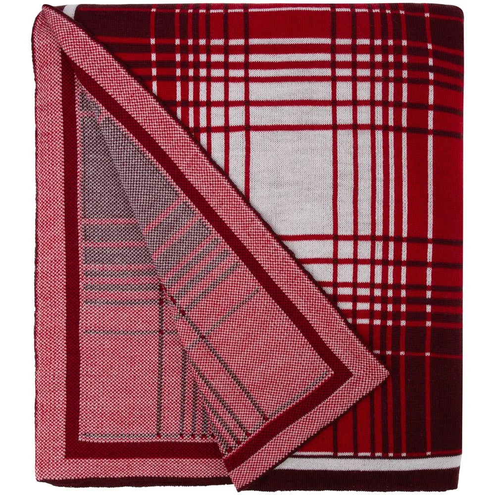 Плед Duotone, красный с белым заказать онлайн с вашим дизайном на заказ в Москве и области