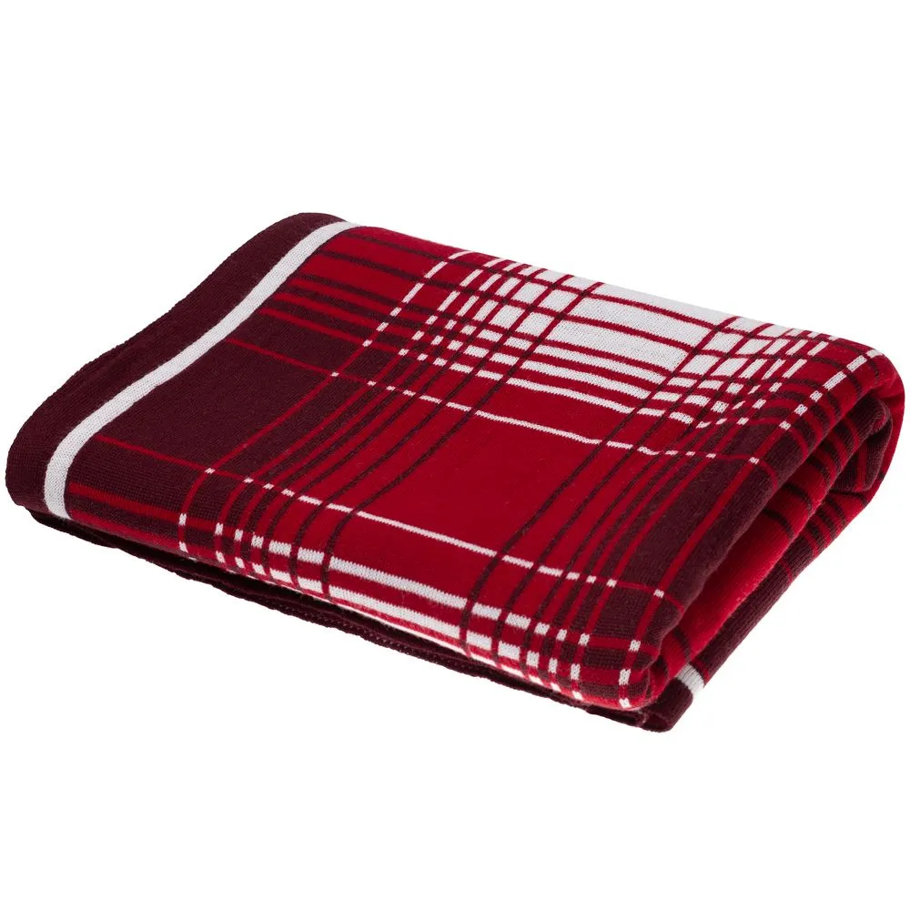 Плед Duotone, красный с белым заказать онлайн с вашим дизайном на заказ в Москве и области