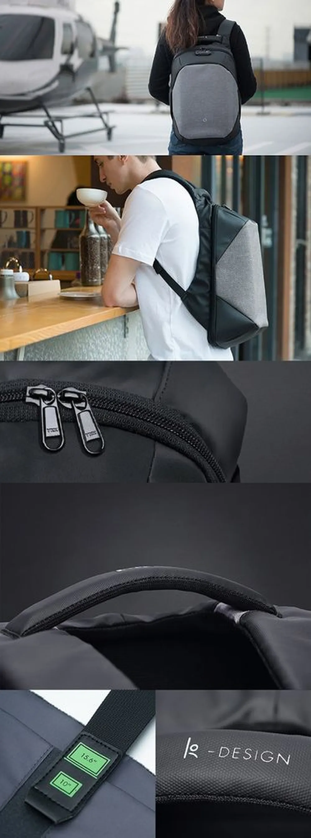 Рюкзак ClickPack Pro, черный с серым заказать онлайн с вашим дизайном на заказ в Москве и области