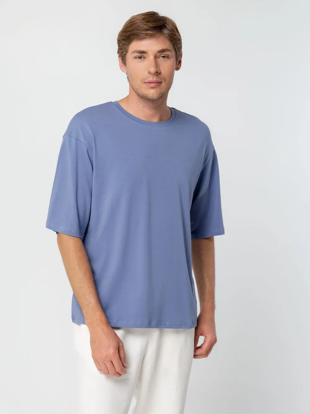 Футболка унисекс оверсайз Street Vibes, синяя (лавандовая), размер M/L заказать онлайн с вашим дизайном на заказ в Москве и области