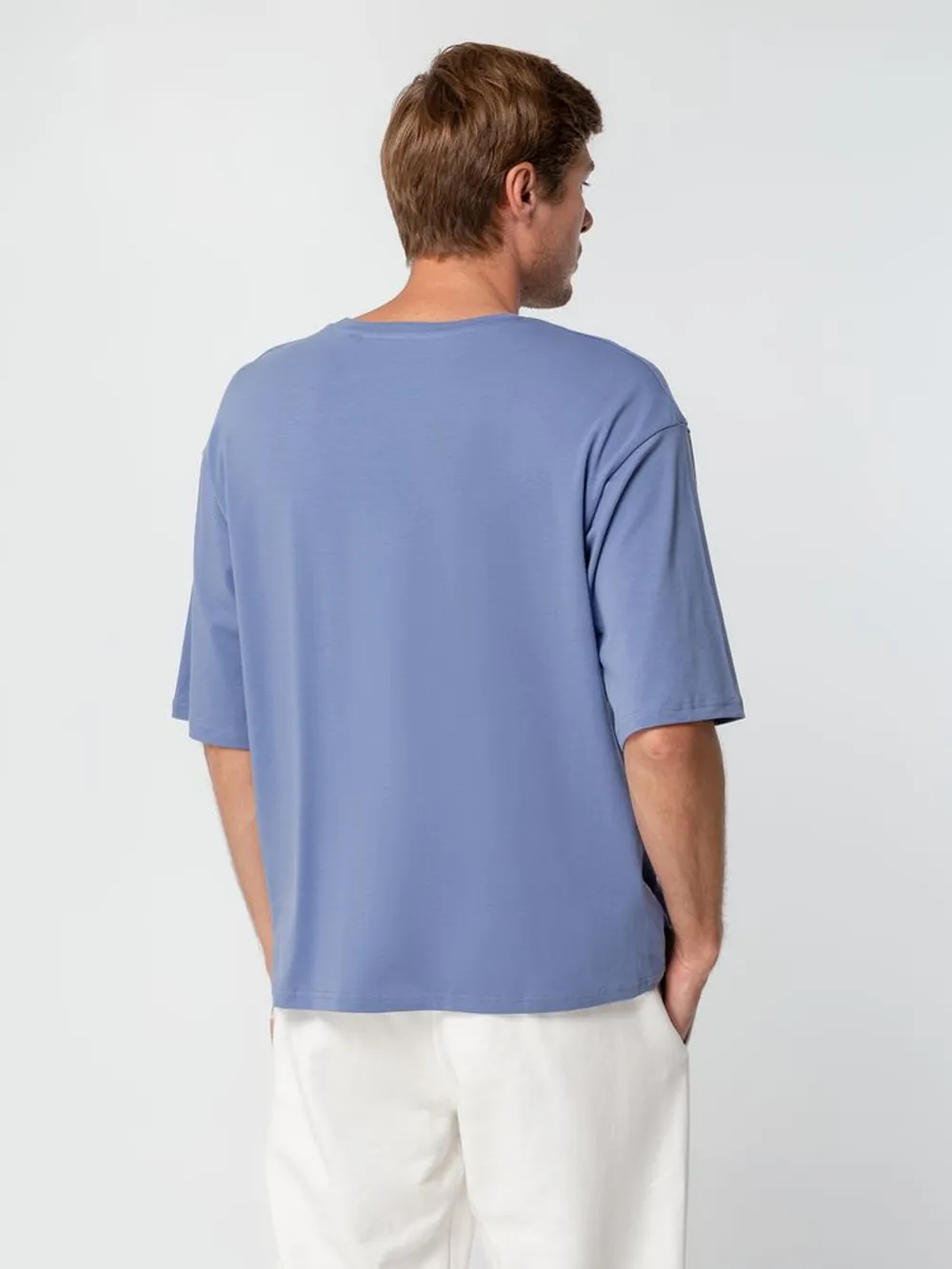 Футболка унисекс оверсайз Street Vibes, синяя (лавандовая), размер M/L заказать онлайн с вашим дизайном на заказ в Москве и области