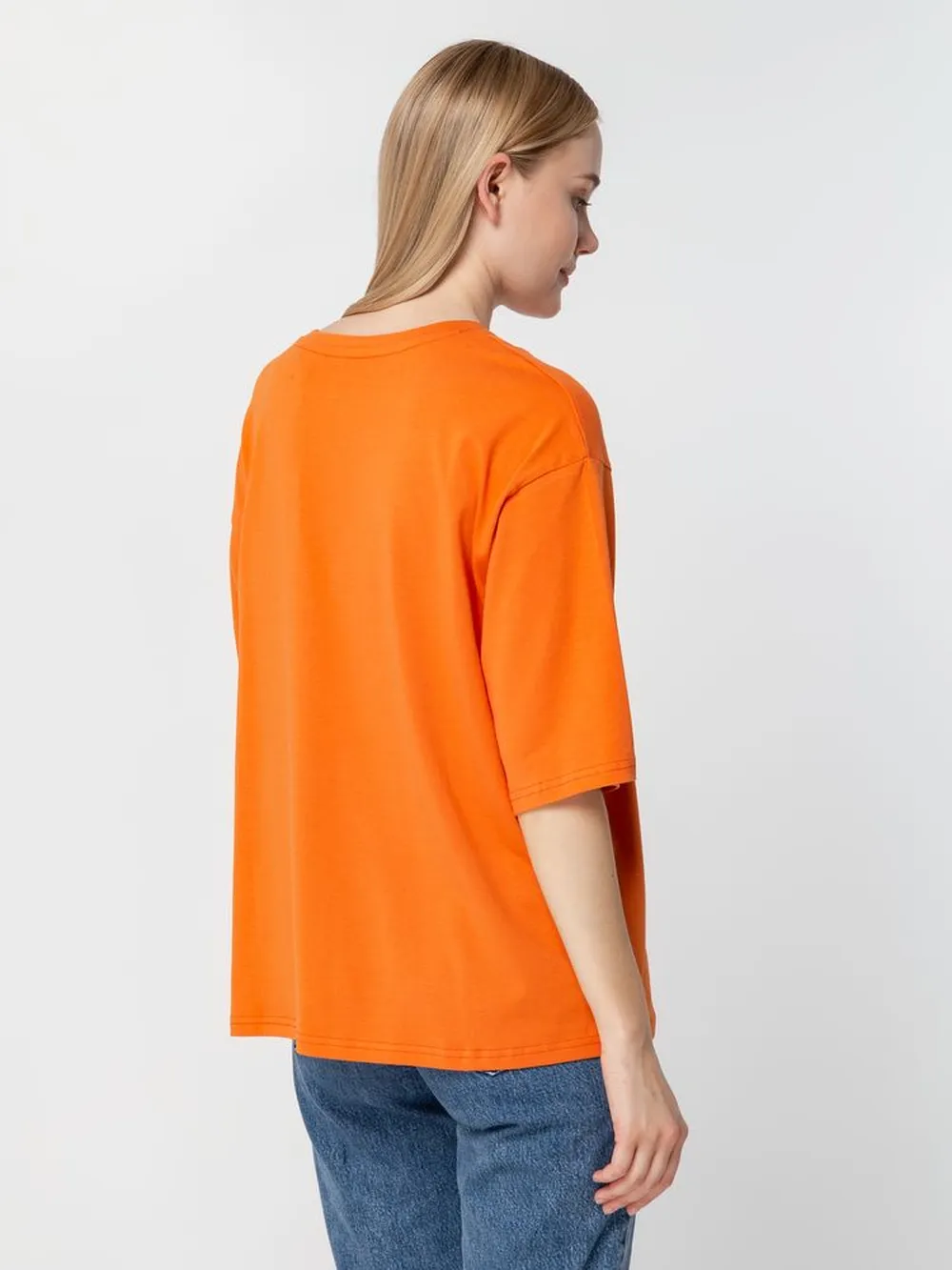 Футболка унисекс оверсайз Street Vibes, оранжевая, размер XS/S заказать онлайн с вашим дизайном на заказ в Москве и области