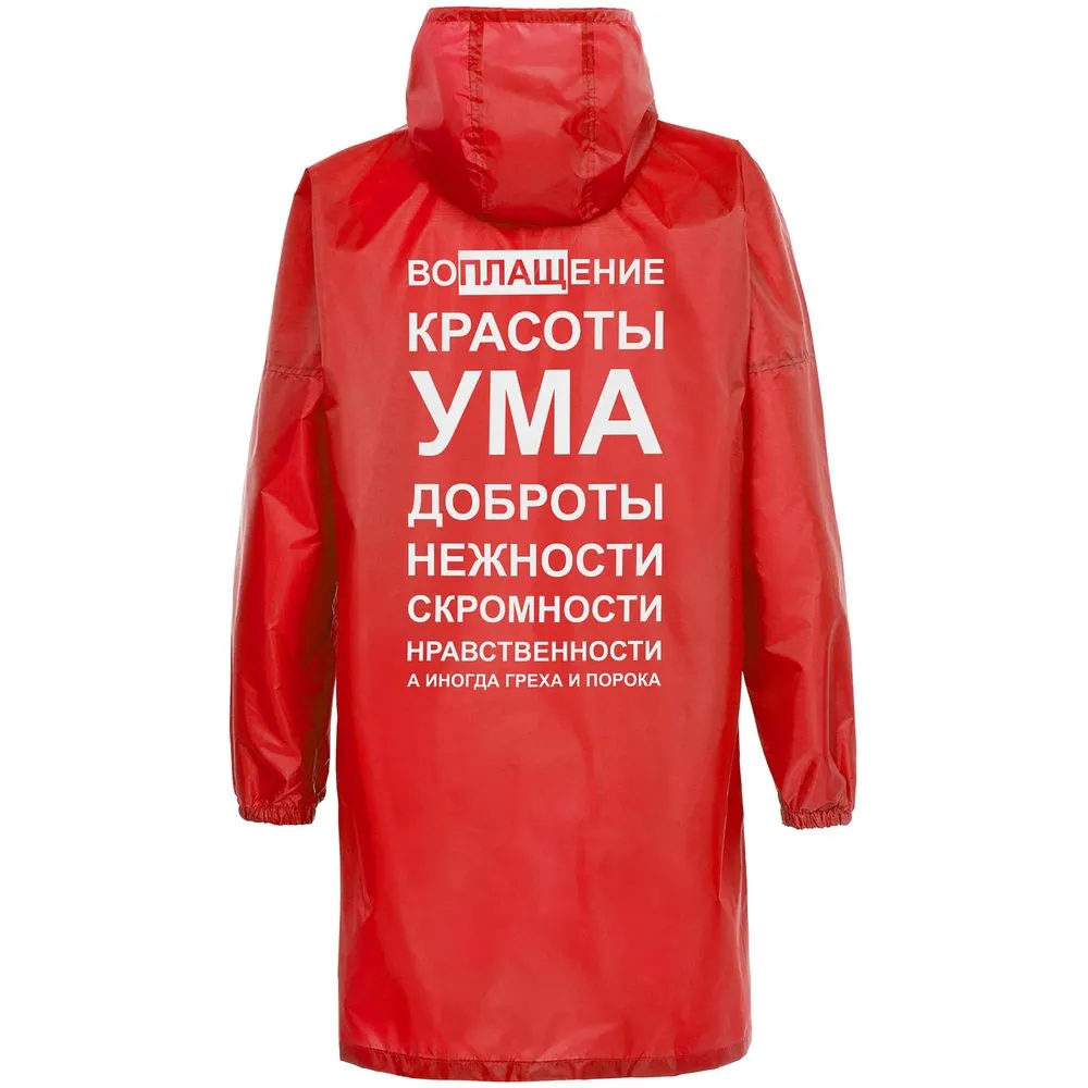 Дождевик «Воплащение всего», красный, размер XXL заказать онлайн с вашим дизайном на заказ в Москве и области