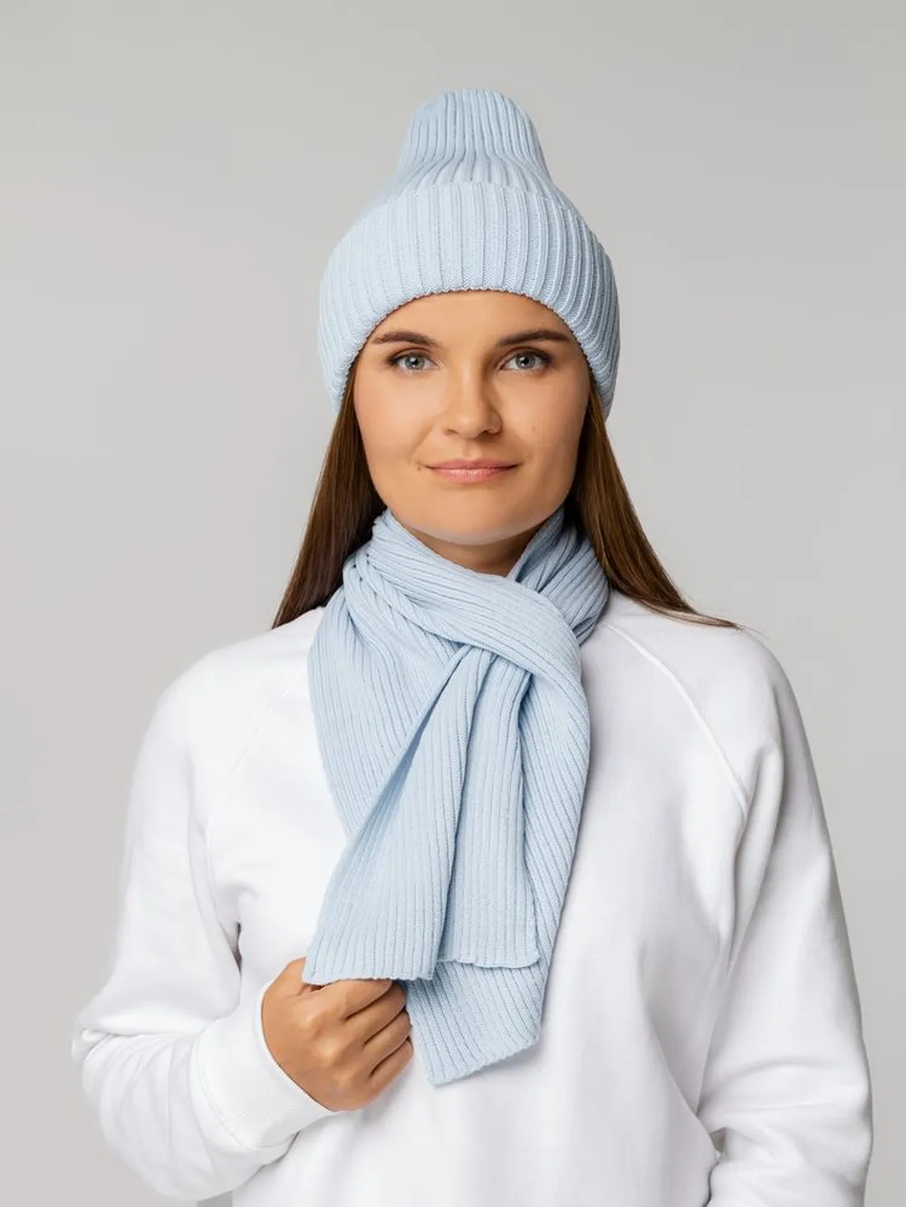 Шарф Yong, голубой заказать онлайн с вашим дизайном на заказ в Москве и области