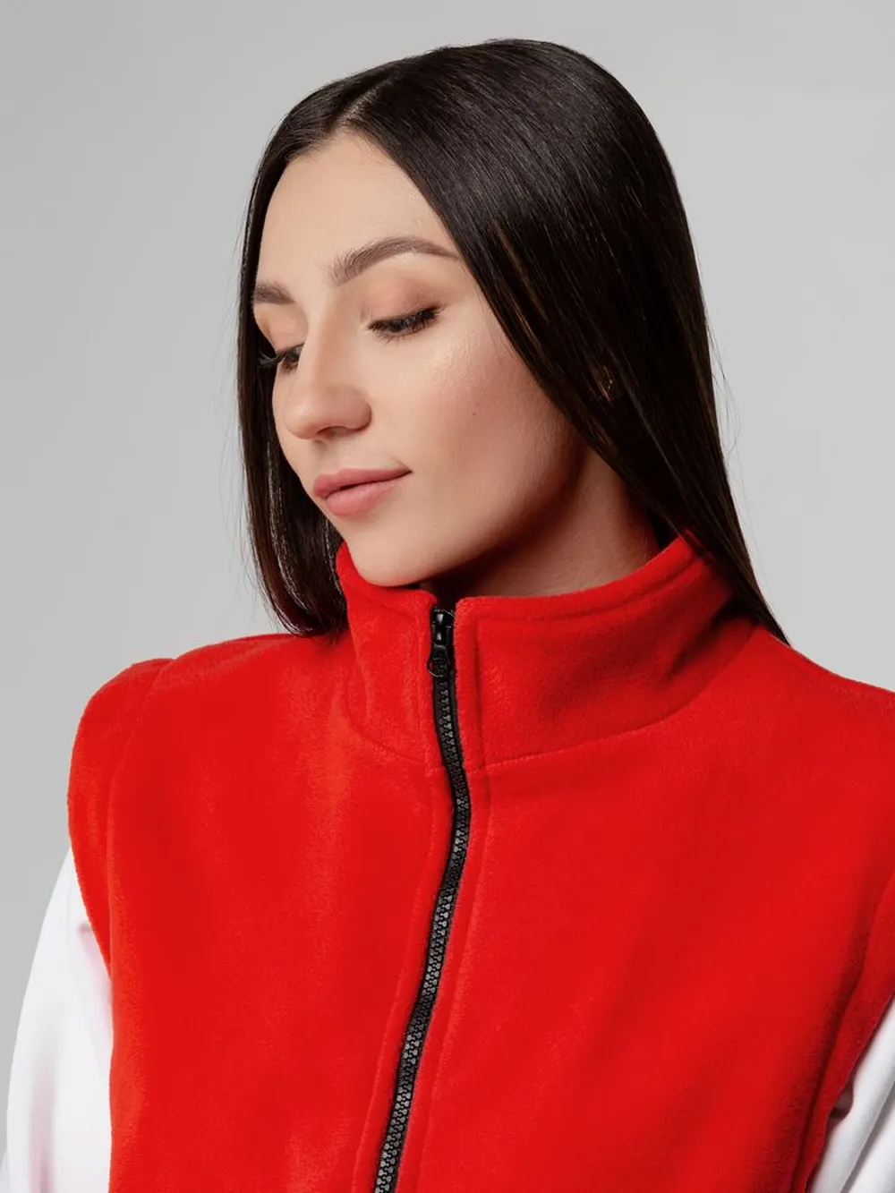 Жилет флисовый Manakin, красный, размер XS/S заказать онлайн с вашим дизайном на заказ в Москве и области