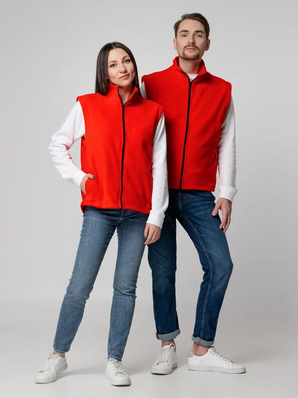 Жилет флисовый Manakin, красный, размер M/L заказать онлайн с вашим дизайном на заказ в Москве и области