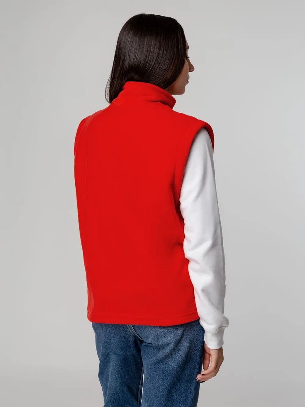 Жилет флисовый Manakin, красный, размер XL/XXL заказать онлайн с вашим дизайном на заказ в Москве и области