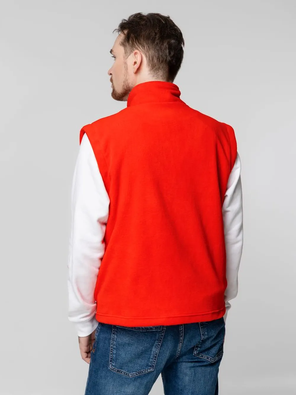 Жилет флисовый Manakin, красный, размер XL/XXL заказать онлайн с вашим дизайном на заказ в Москве и области