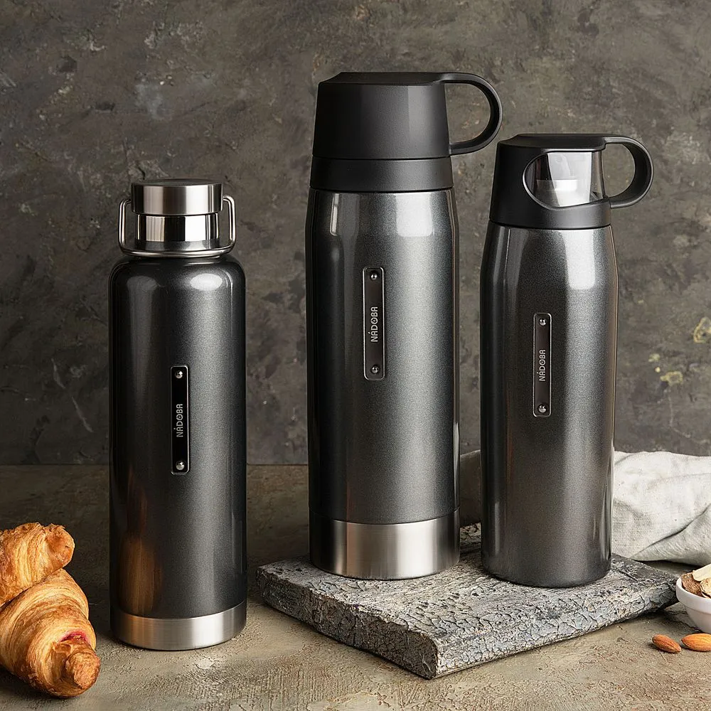 Термос Gven, темно-серый заказать онлайн с вашим дизайном на заказ в Москве и области