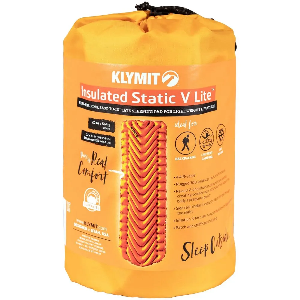 Надувной коврик Insulated Static V Lite, оранжевый заказать онлайн с вашим дизайном на заказ в Москве и области