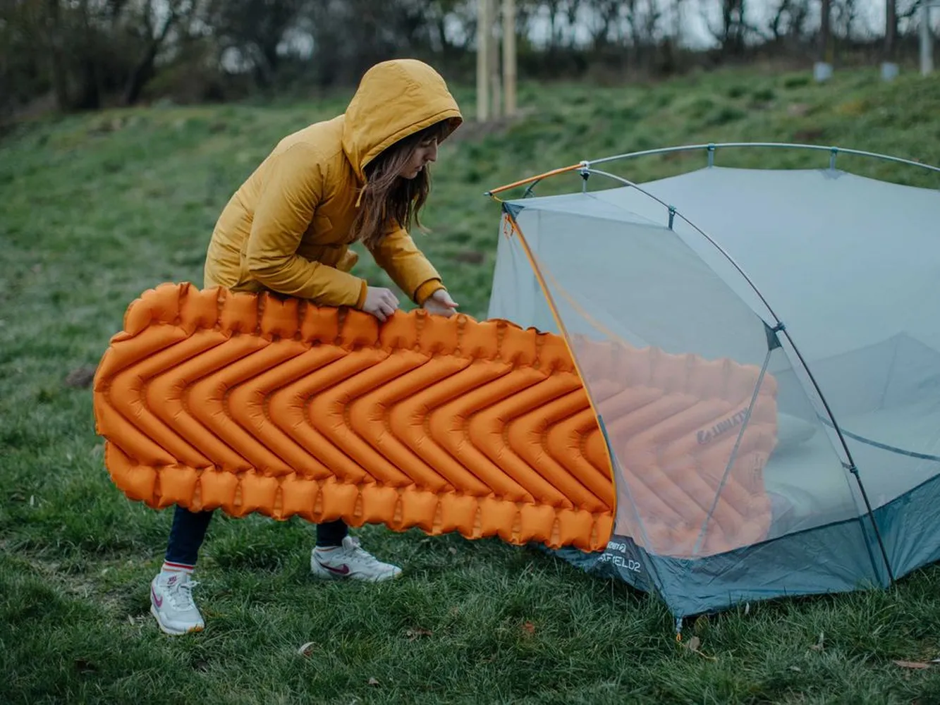 Надувной коврик Insulated Static V Lite, оранжевый заказать онлайн с вашим дизайном на заказ в Москве и области