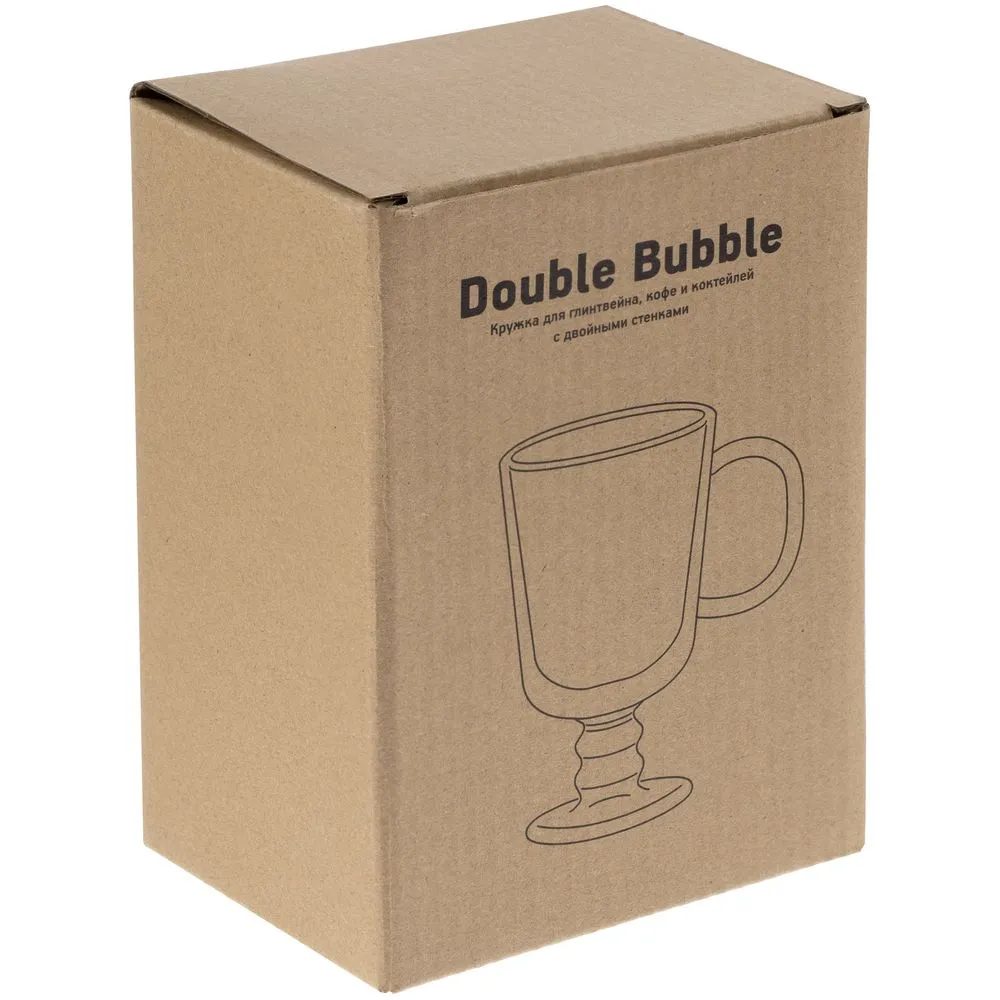 Кружка с двойными стенками для глинтвейна и коктейлей Double Bubble заказать онлайн с вашим дизайном на заказ в Москве и области