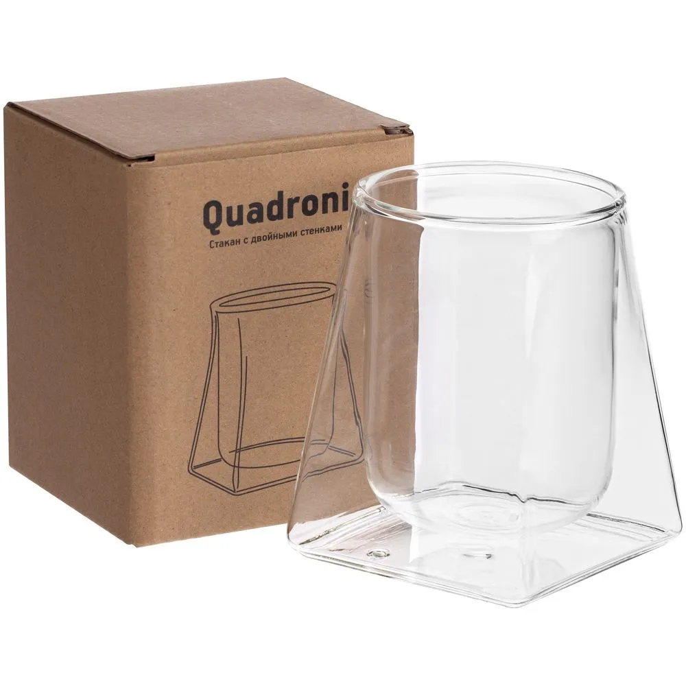 Стакан с двойными стенками Quadroni заказать онлайн с вашим дизайном на заказ в Москве и области