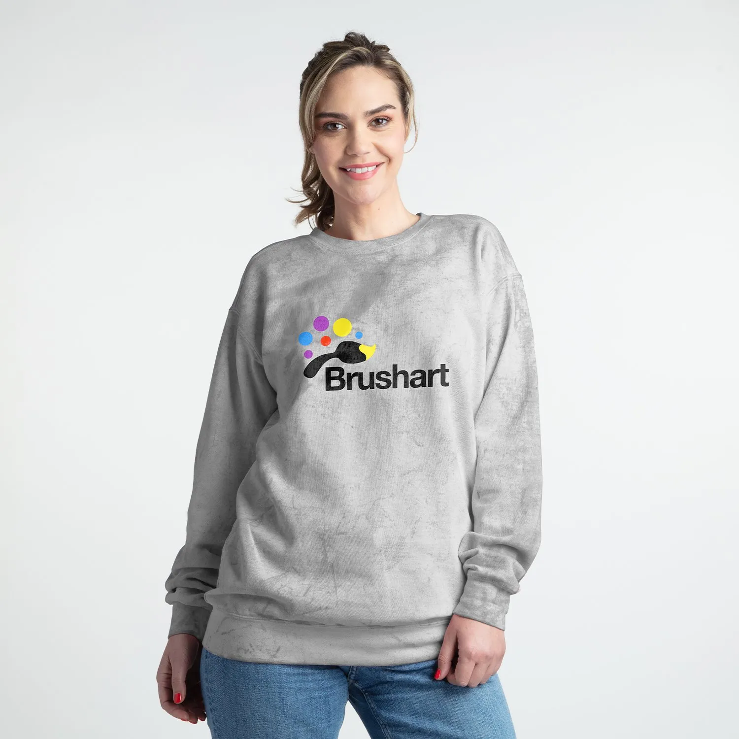 Свитшот Colorblast с круглым вырезом заказать онлайн с вашим дизайном на заказ в Москве и области