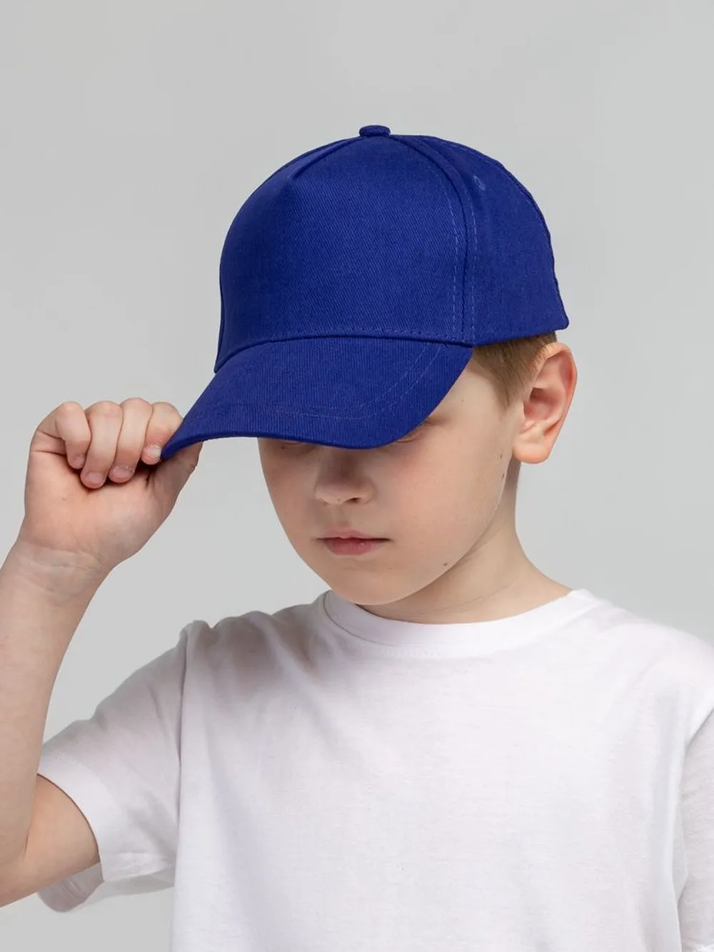 Бейсболка детская Standard Kids, синяя заказать онлайн с вашим дизайном на заказ в Москве и области